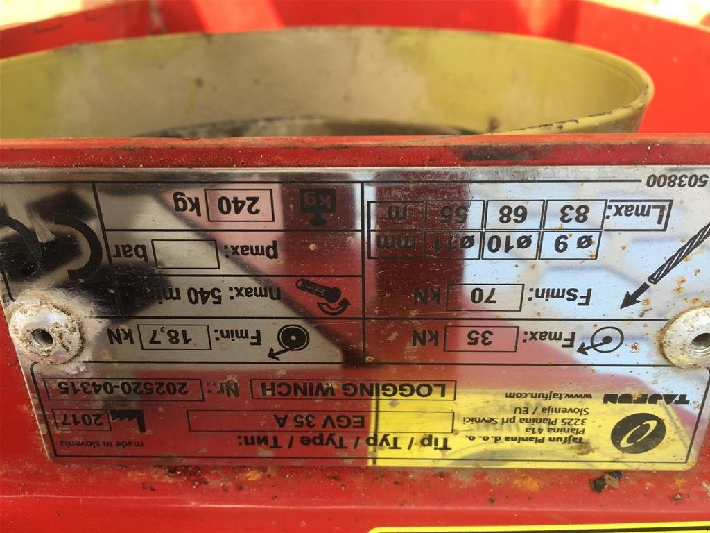 Seilwinde del tipo Tajfun EGV 35 A m/60 meter wire, Gebrauchtmaschine In Bjerringbro (Immagine 12)