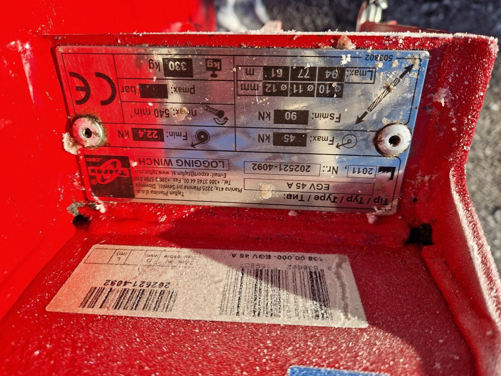 Seilwinde a típus Tajfun EGV 45 A, Gebrauchtmaschine ekkor: Grünbach (Kép 5)