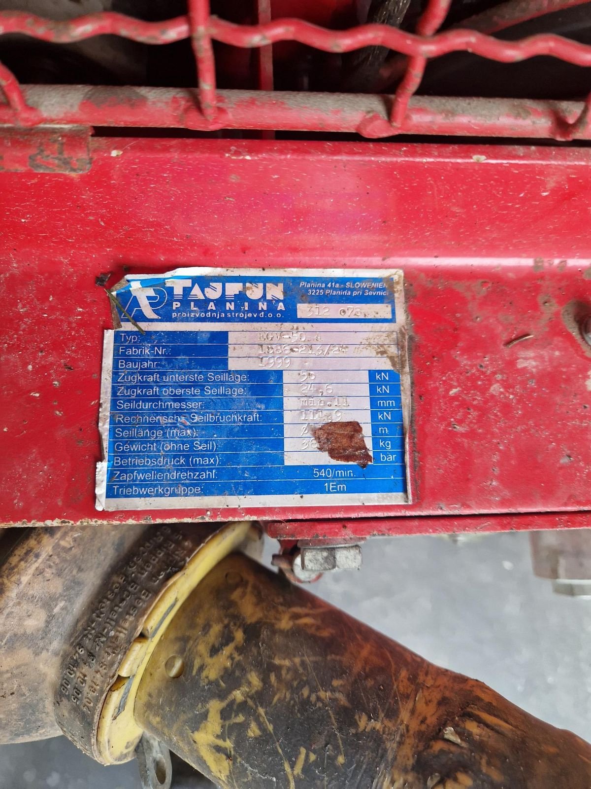 Seilwinde a típus Tajfun EGV 50 A, Gebrauchtmaschine ekkor: Grünbach (Kép 3)