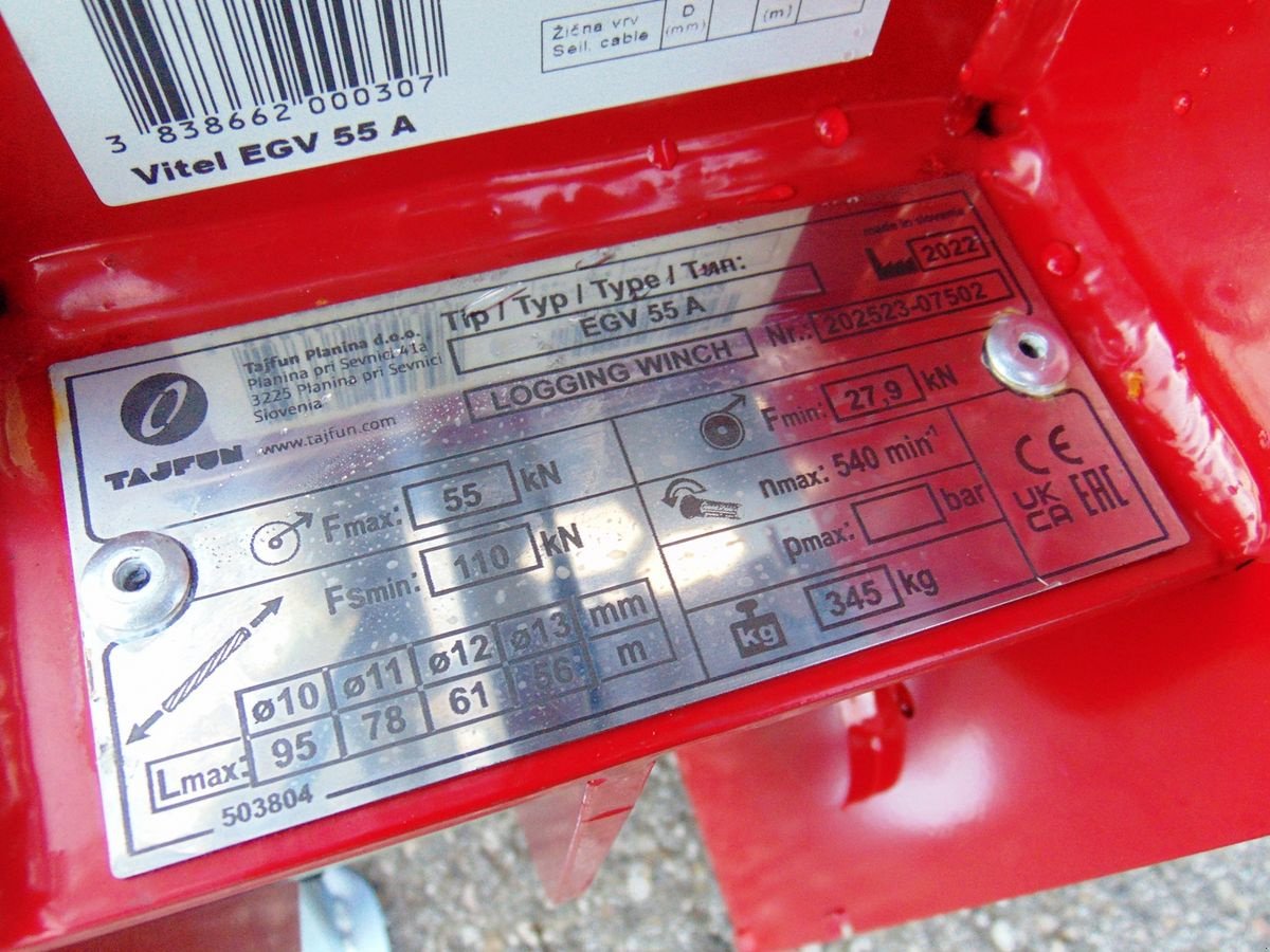 Seilwinde от тип Tajfun EGV 55 A, Neumaschine в Neukirchen am Walde  (Снимка 7)
