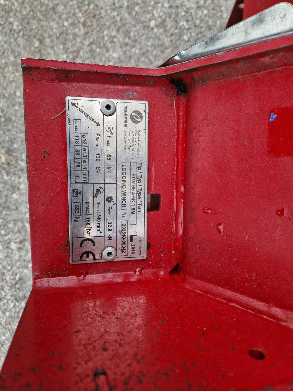 Seilwinde del tipo Tajfun EGV 65 AHK 180, Gebrauchtmaschine In Grünbach (Immagine 4)