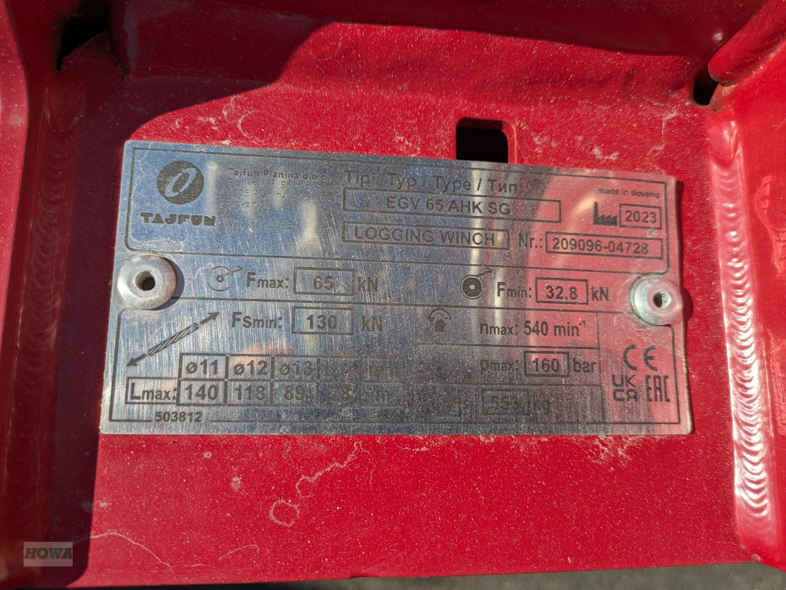 Seilwinde a típus Tajfun EGV 65 AHK, Gebrauchtmaschine ekkor: Neusorg (Kép 3)