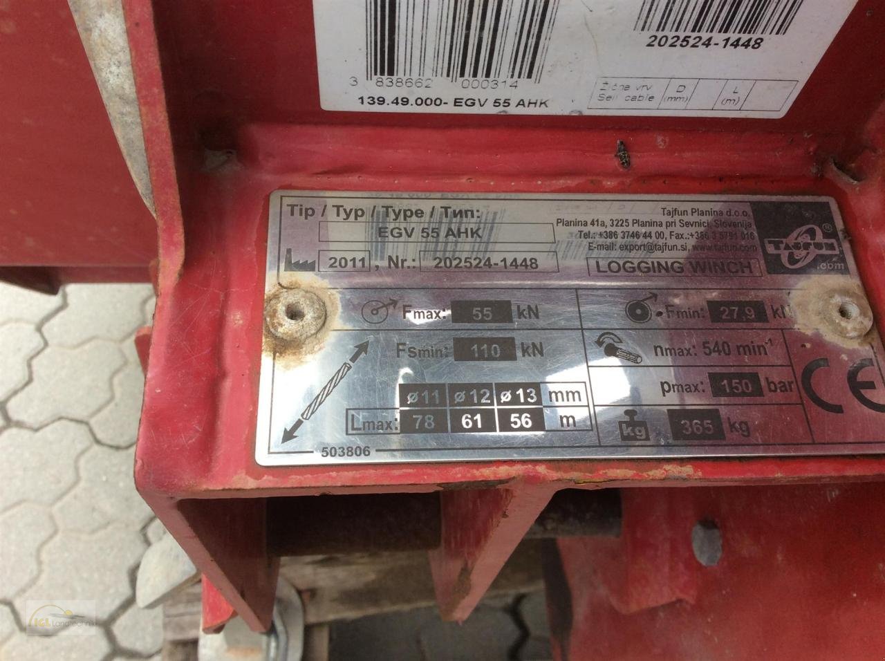 Seilwinde Türe ait Tajfun EGV55 AHK, Gebrauchtmaschine içinde Pfreimd (resim 4)