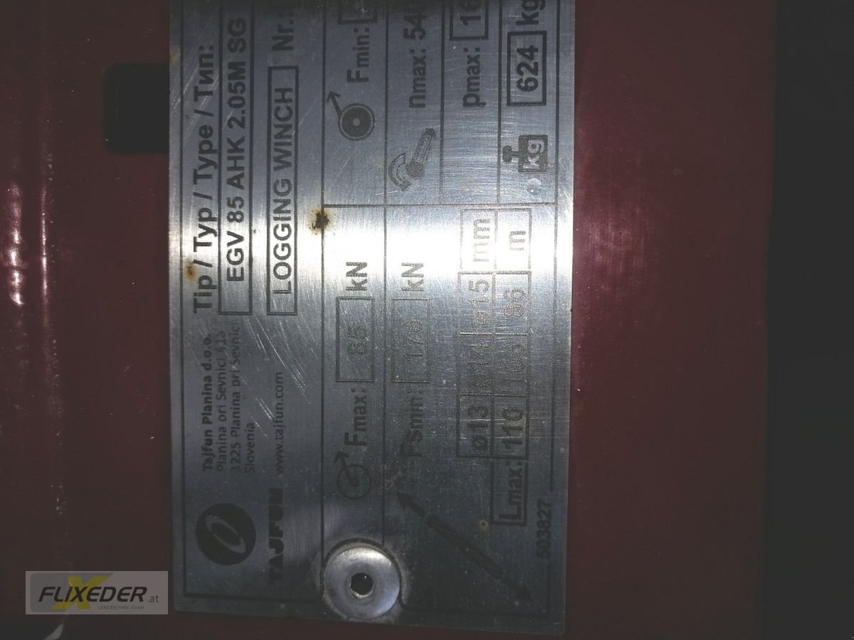 Seilwinde des Typs Tajfun EGV85 AHK, Neumaschine in Pattigham (Bild 10)