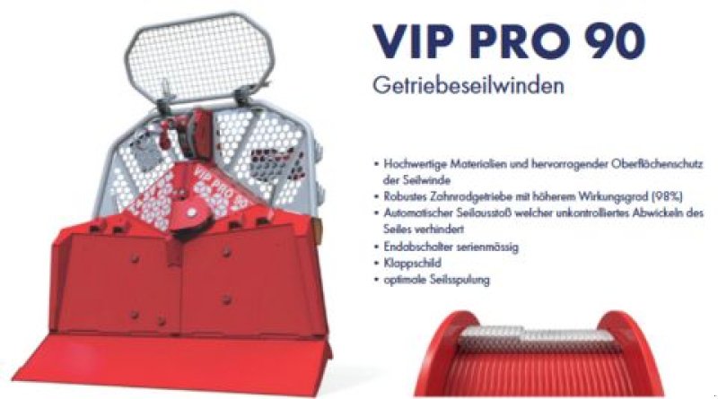 Seilwinde typu Tajfun VIP PRO 90 Getriebewinde, Seilwinde, Neumaschine v Neukirchen am Walde  (Obrázek 12)