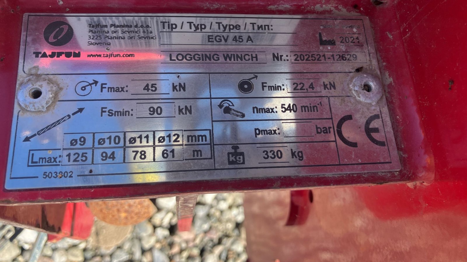 Seilwinde typu Tajfun Vitel EGV45A, Gebrauchtmaschine v Rødekro (Obrázek 5)
