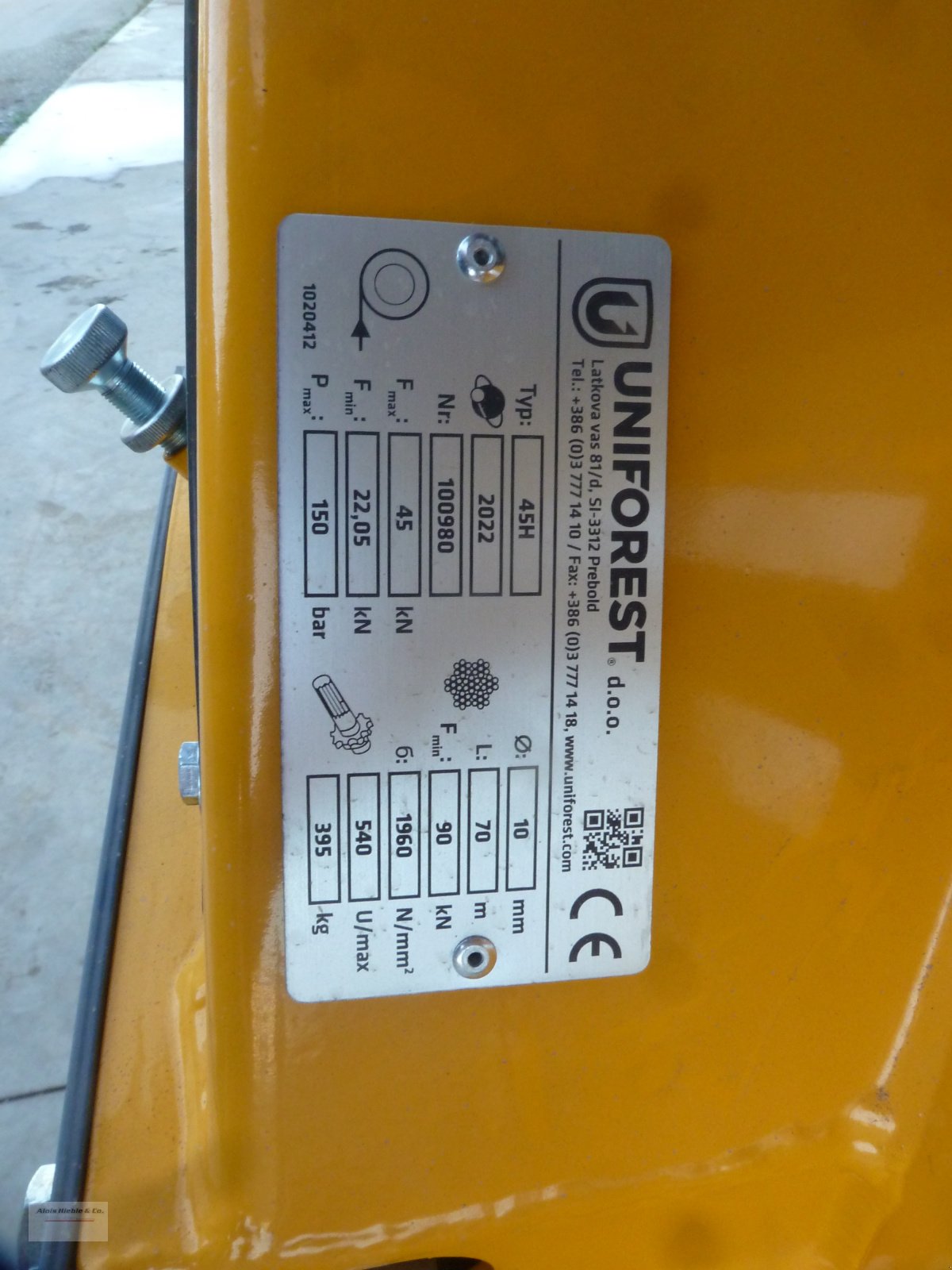 Seilwinde del tipo Uniforest 45 H Funk Kunststoffseil, Neumaschine In Tapfheim (Immagine 7)