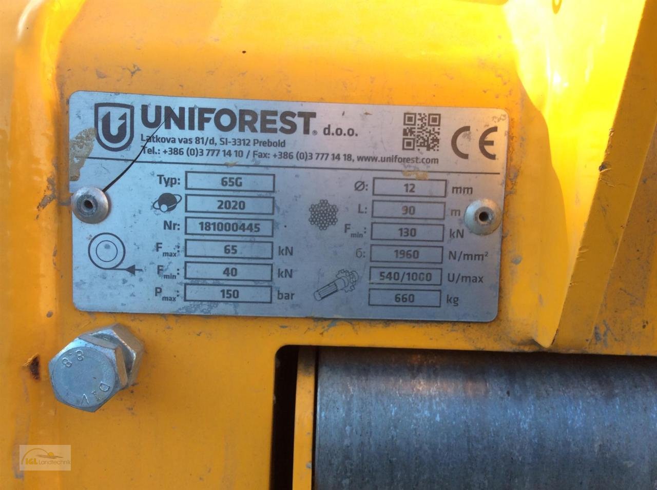 Seilwinde Türe ait Uniforest 65 G, Gebrauchtmaschine içinde Pfreimd (resim 6)