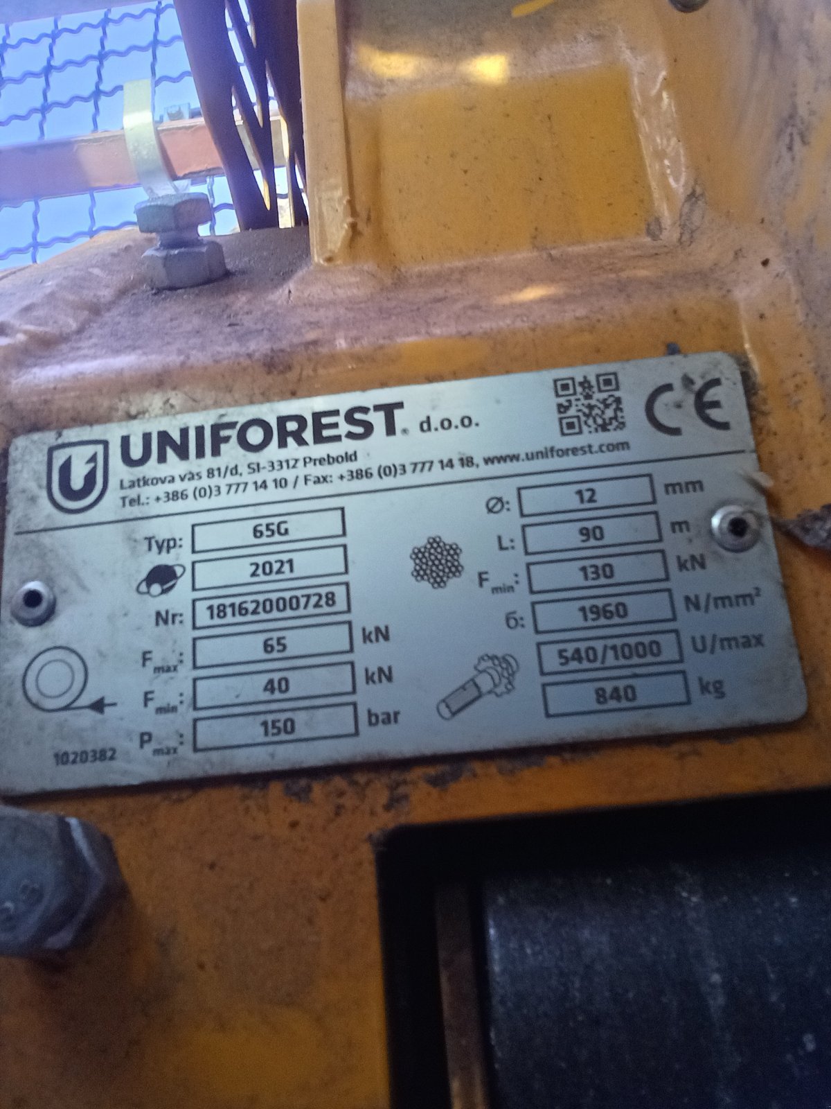 Seilwinde typu Uniforest 65 G, Gebrauchtmaschine v Grafling (Obrázek 3)
