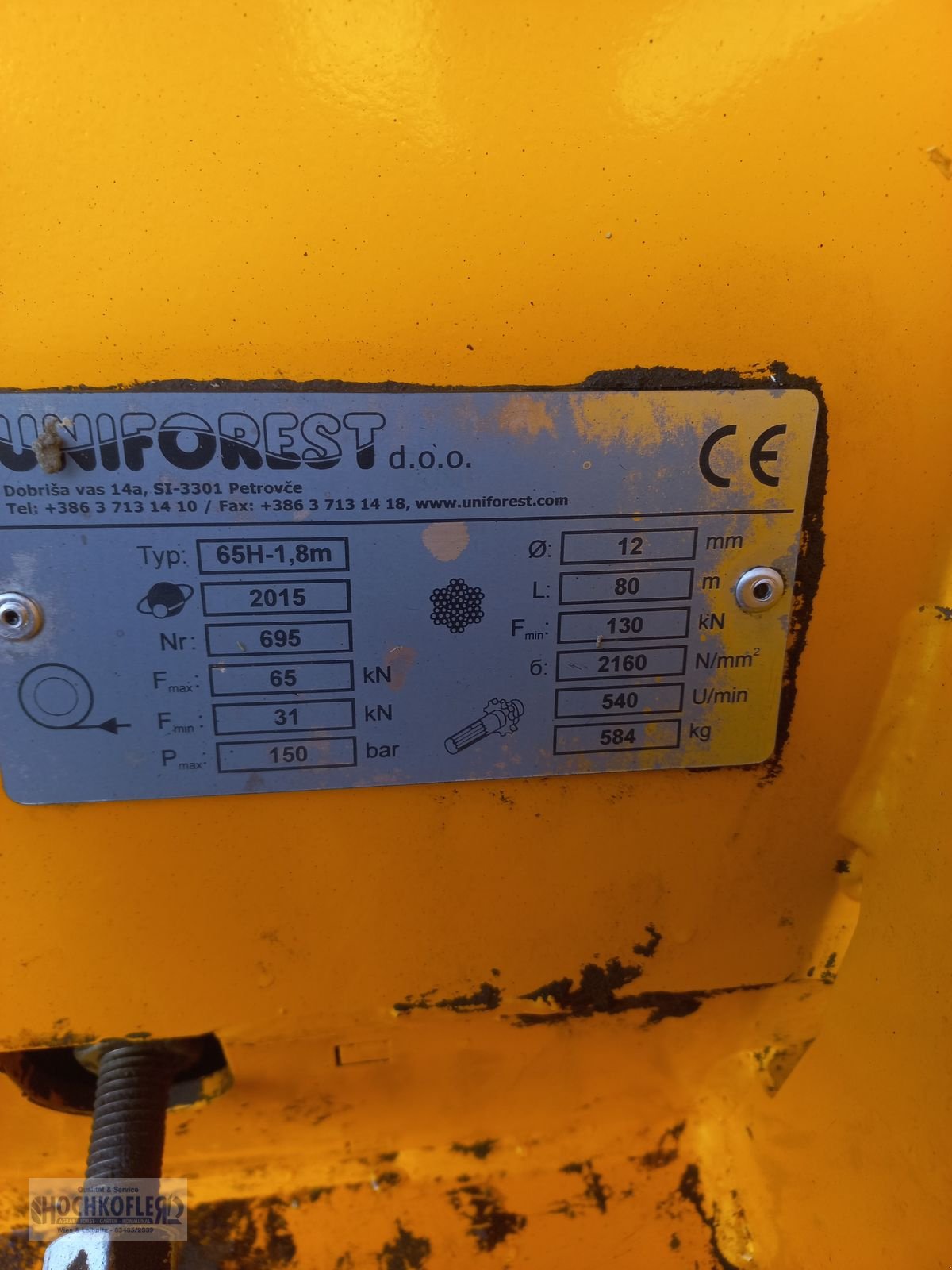 Seilwinde typu Uniforest 65 H Pro, Gebrauchtmaschine v Wies (Obrázok 2)