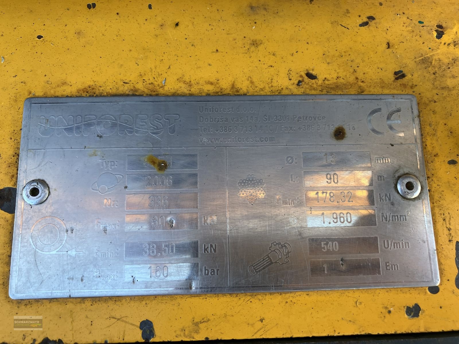 Seilwinde des Typs Uniforest 80 EH mit Funkfernsteuerung, Gebrauchtmaschine in Gampern (Bild 13)