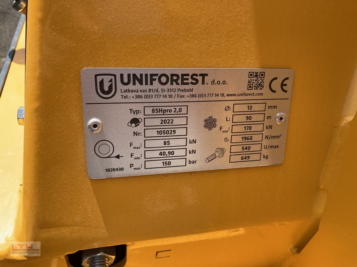 Seilwinde des Typs Uniforest 85 Hpro-Stop, Neumaschine in Gnas (Bild 14)