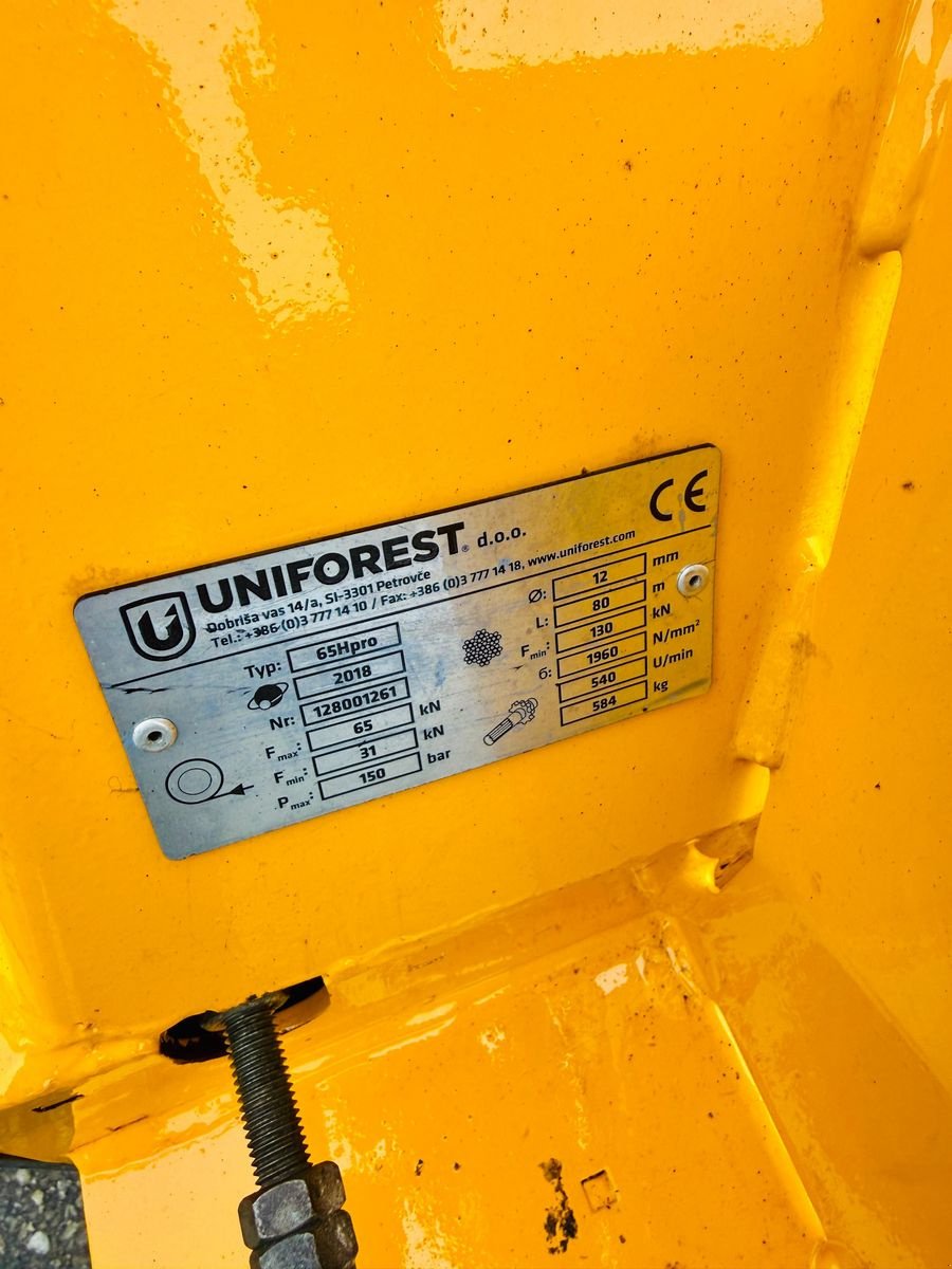 Seilwinde du type Uniforest H 65 Pro, Gebrauchtmaschine en Villach (Photo 7)