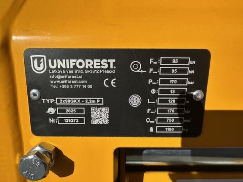 Seilwinde a típus Uniforest Konstantzugwinde Doppeltrommel 2x90GKXH-B-P-Stop, Neumaschine ekkor: Tamsweg (Kép 11)
