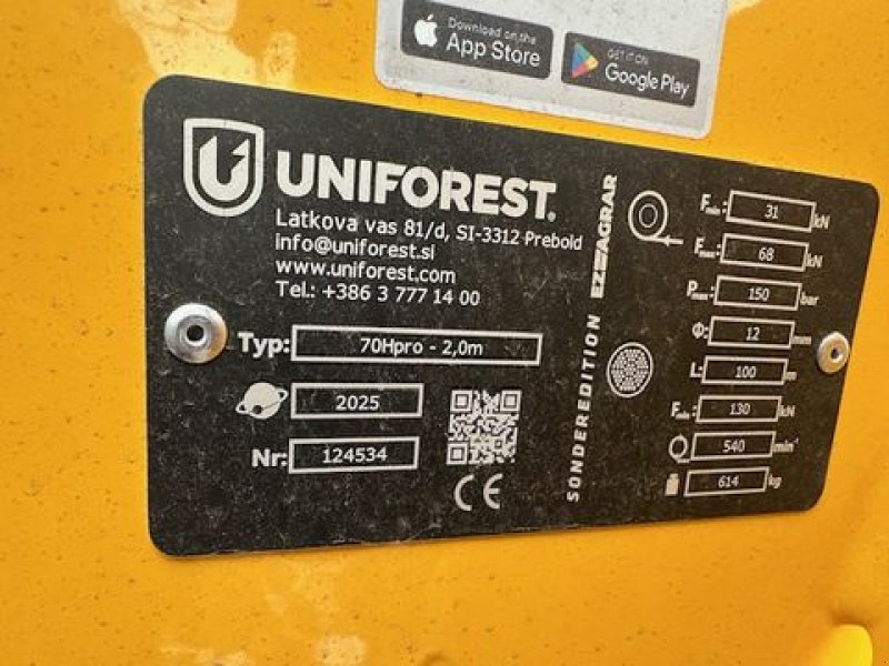 Seilwinde του τύπου Uniforest Seilwinde 70Hpro-B-Stop 2,00m mit Terra-Funk, Neumaschine σε Tamsweg (Φωτογραφία 11)