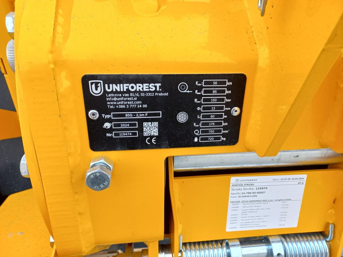 Seilwinde des Typs Uniforest Uniforest 85 GH-Stop, Gebrauchtmaschine in Saxen (Bild 9)