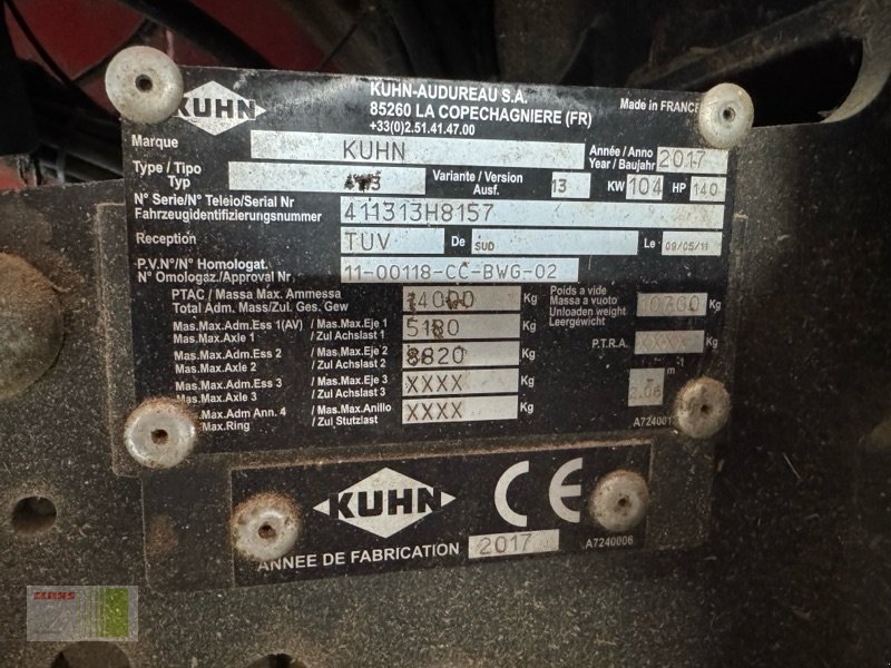 Selbstfahrer Futtermischwagen des Typs Kuhn SPV 14m3, Gebrauchtmaschine in Risum-Lindholm (Bild 2)