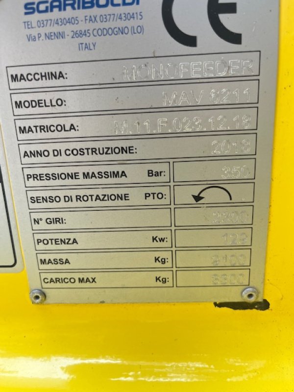 Selbstfahrer Futtermischwagen des Typs Sgariboldi MAV 6211, Gebrauchtmaschine in Schorfheide (Bild 2)