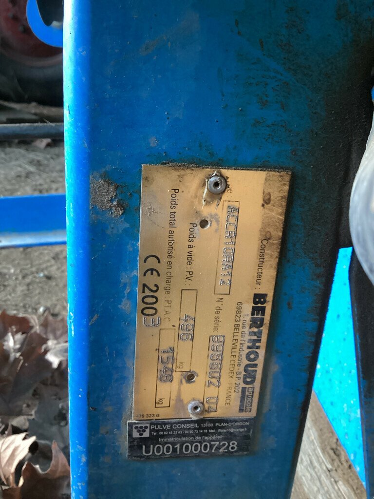 Selbstfahrspritze типа Berthoud 1000 L BERTHOUD, Gebrauchtmaschine в SAINT ANDIOL (Фотография 8)