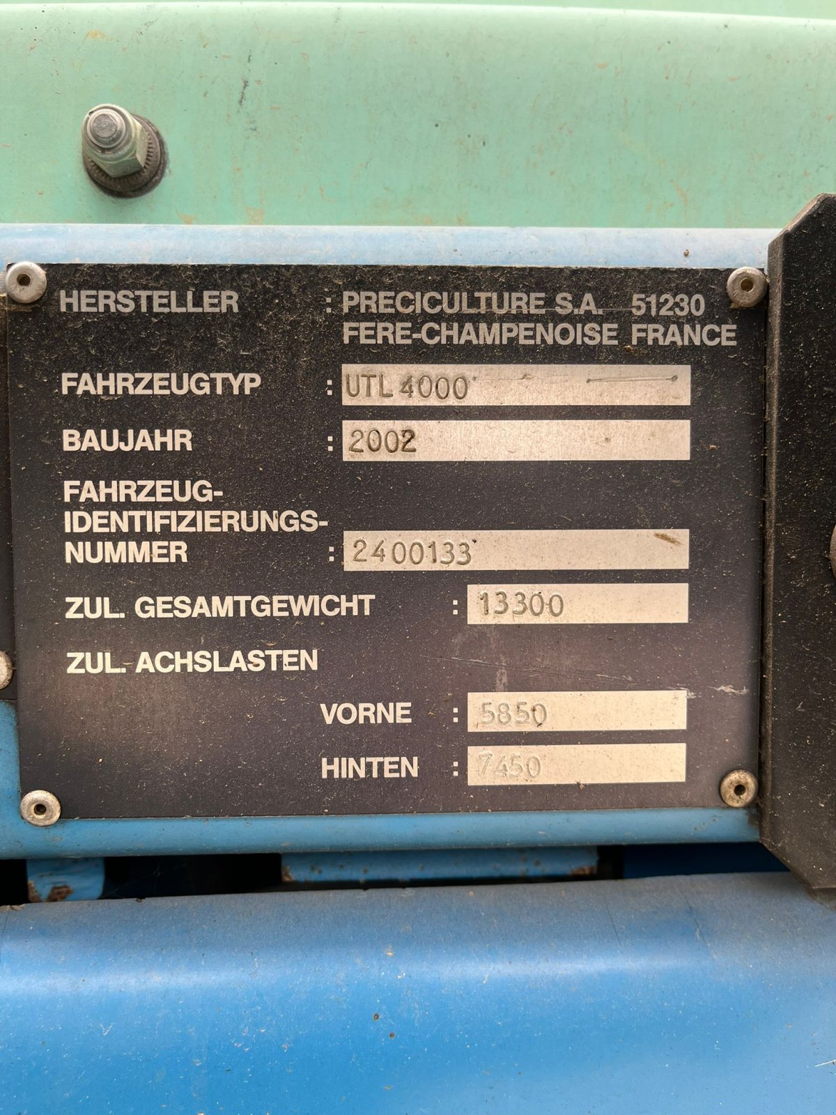 Selbstfahrspritze del tipo Berthoud UTL 4000, Gebrauchtmaschine In Burglengenfeld (Immagine 7)