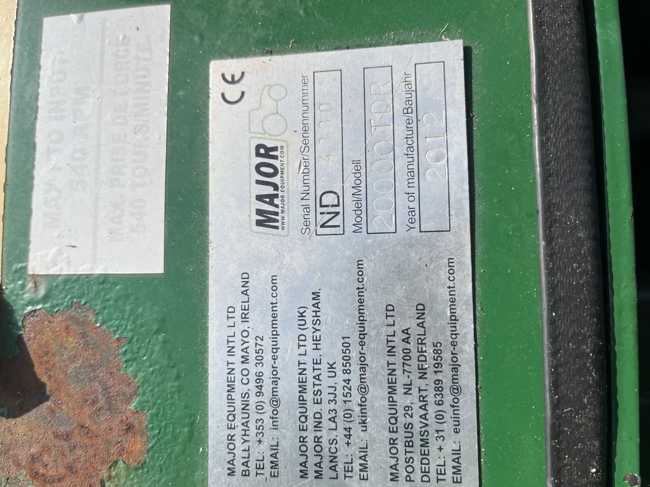 Sichelmäher типа Major TDR 20000, Gebrauchtmaschine в Klarenbeek (Фотография 6)