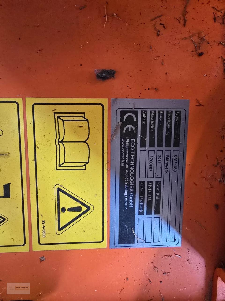 Sichelmäher des Typs Sonstige Eco-Tech MF 180, Gebrauchtmaschine in Tuntenhausen (Bild 3)