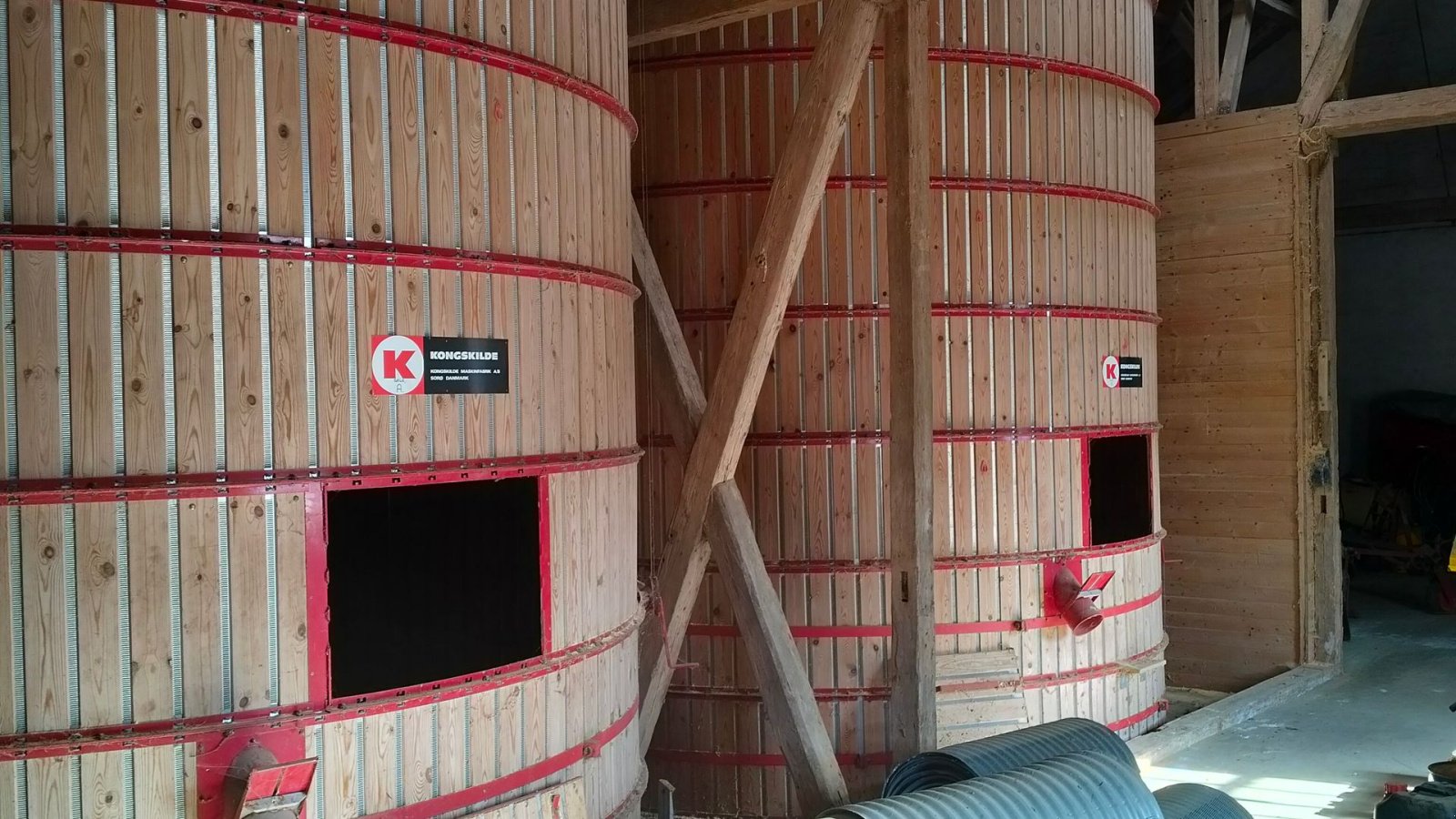 Silo des Typs Kongskilde Træsilo Ø ca. 4 m, højde ca. 5,4 m, Gebrauchtmaschine in Egtved (Bild 3)