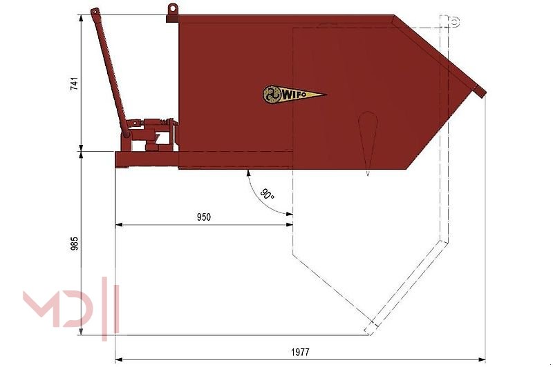 Silo typu MD Landmaschinen WI Kippcontainer, Neumaschine v Zeven (Obrázek 4)