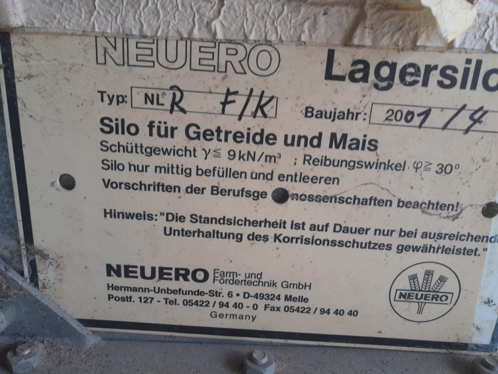 Silo typu Neuero NL 5, Gebrauchtmaschine w Oberickelsheim (Zdjęcie 2)