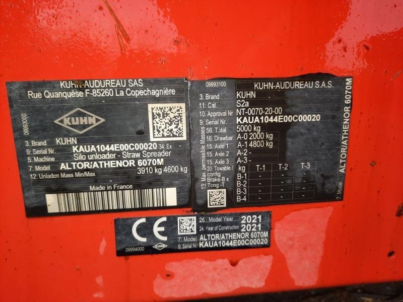 Siloentnahmegerät & Verteilgerät Türe ait Kuhn ATHENOR6070, Gebrauchtmaschine içinde ANTIGNY (resim 10)