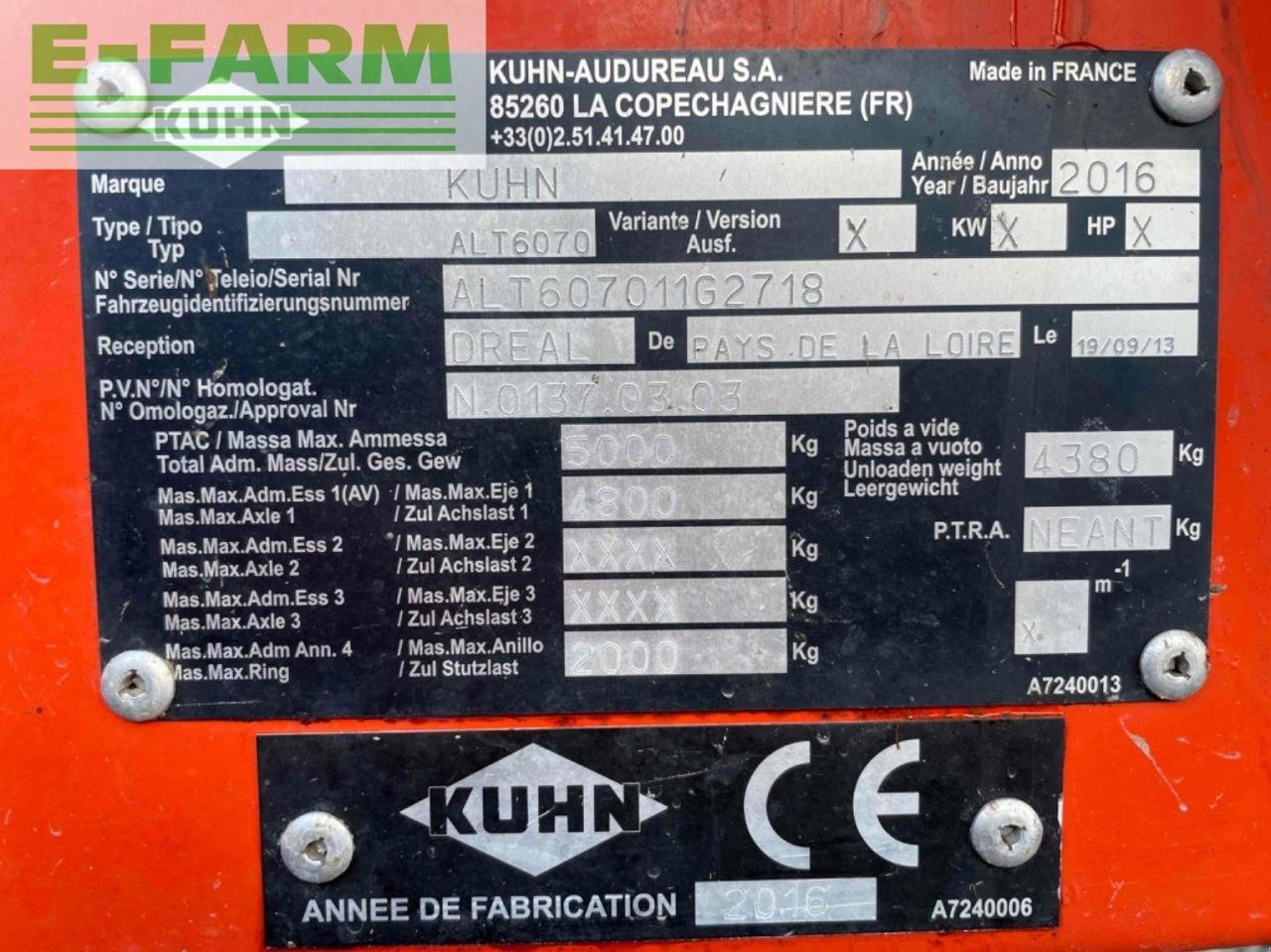 Siloentnahmegerät & Verteilgerät des Typs Kuhn désileuse pailleuse 6070 kuhn, Gebrauchtmaschine in ST CLAIR SUR ELLE (Bild 7)