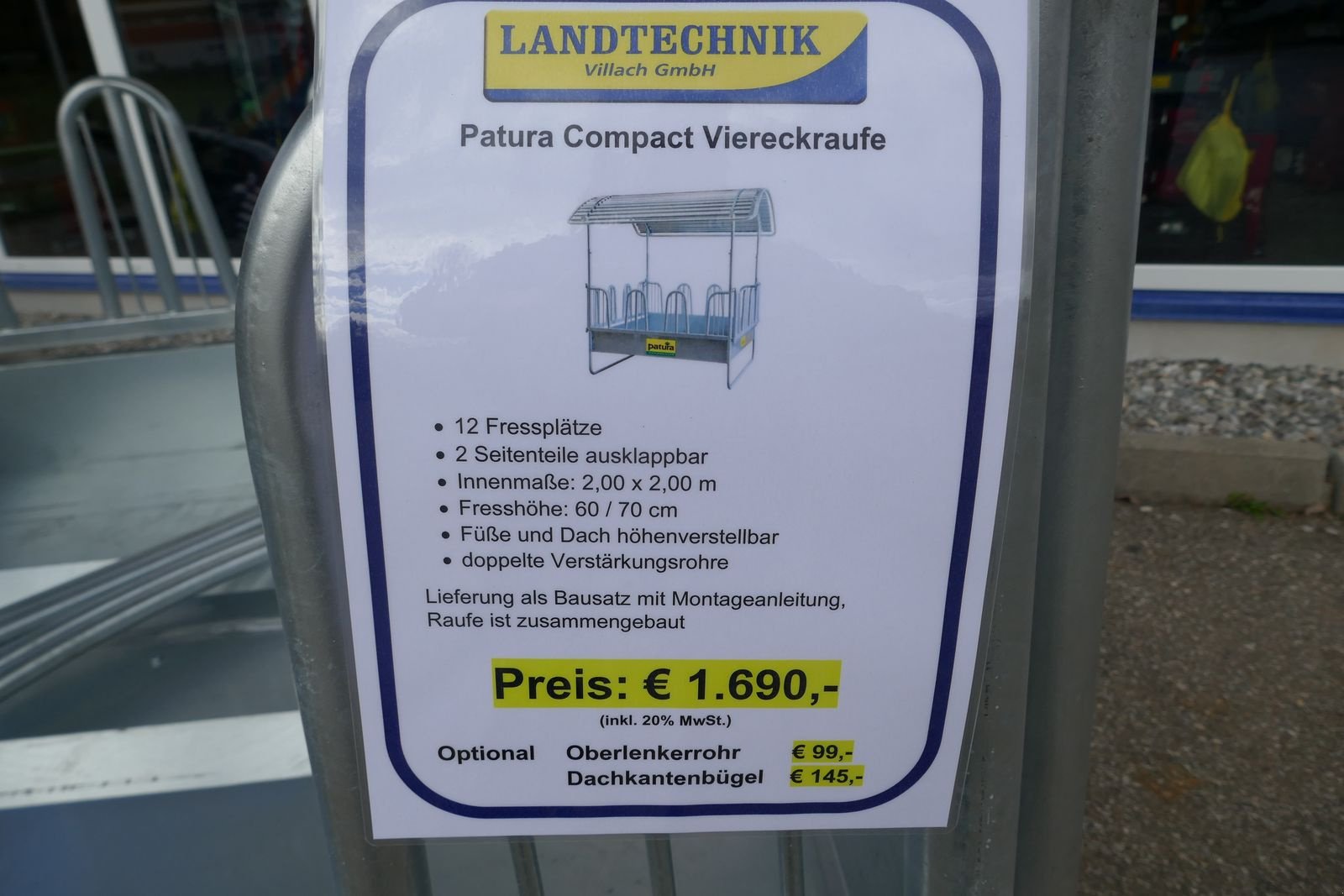 Siloentnahmegerät & Verteilgerät Türe ait Patura Compakt Viereckraufe, Gebrauchtmaschine içinde Villach (resim 5)