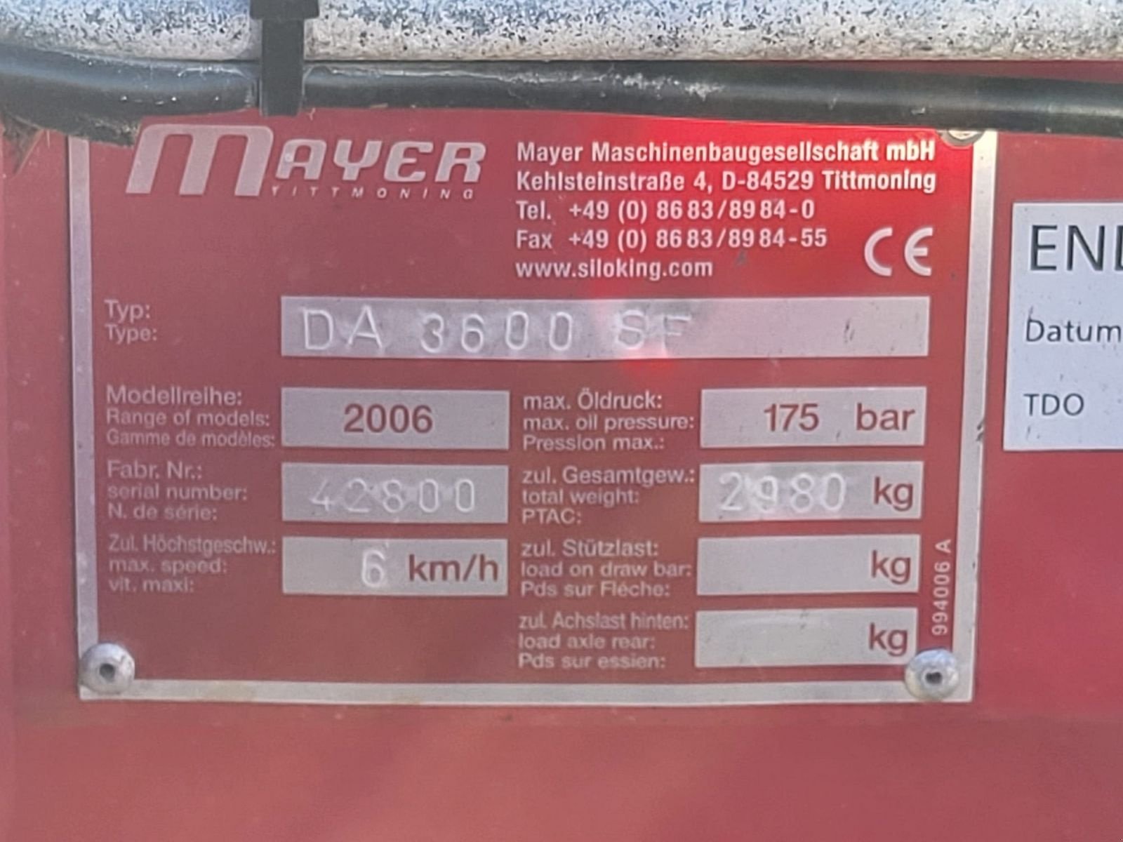 Siloentnahmegerät & Verteilgerät typu Siloking Silokamm DA 3600 SF, Gebrauchtmaschine v NATTERNBACH (Obrázek 19)