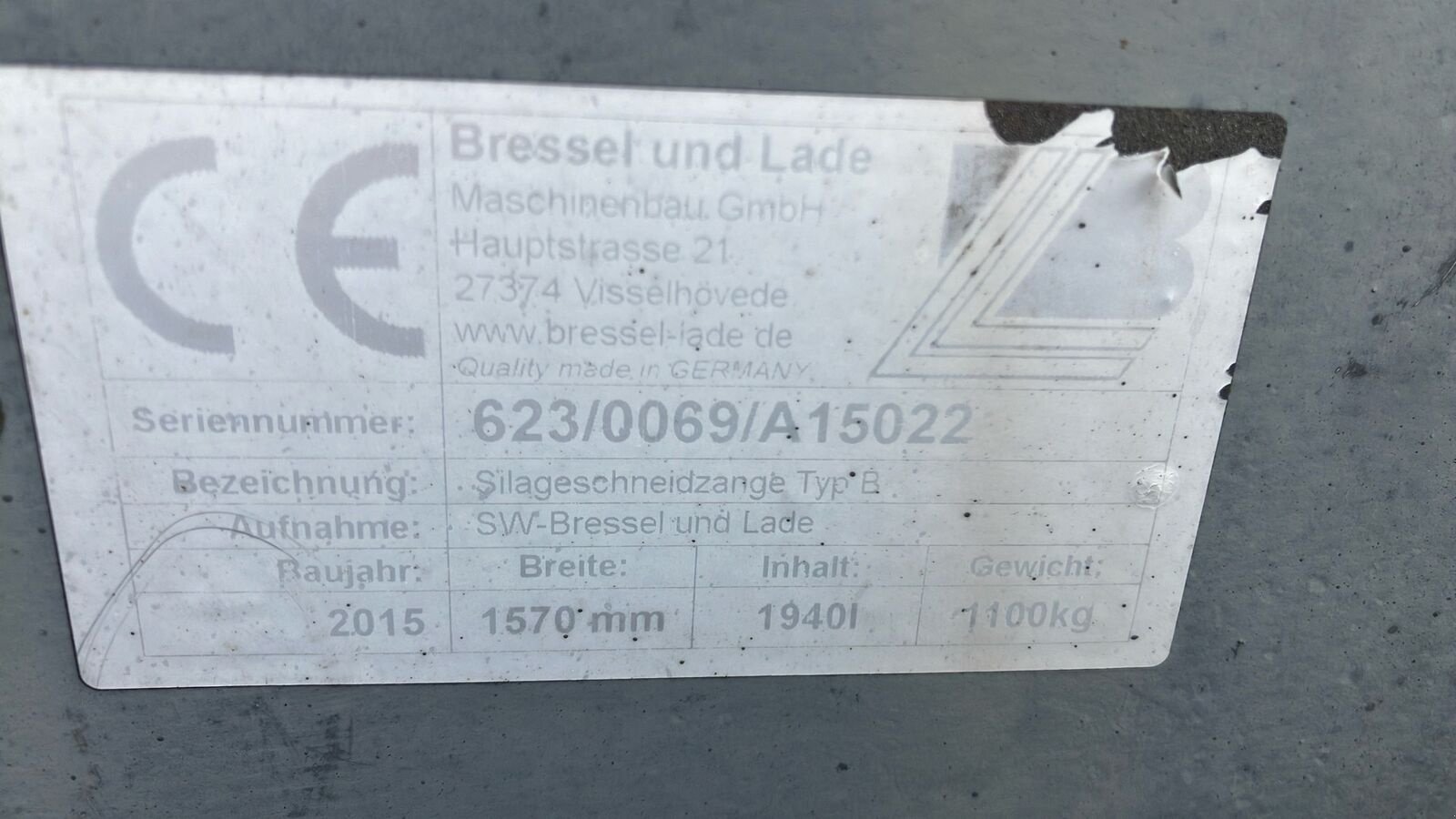 Siloentnahmegerät & Verteilgerät типа Sonstige Silageschneidzange B 1570, Gebrauchtmaschine в Zwettl (Фотография 8)