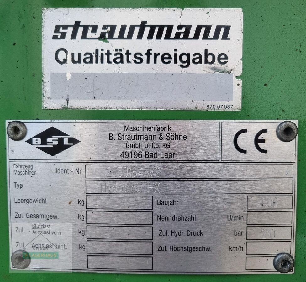 Siloentnahmegerät & Verteilgerät typu Strautmann Hydrofox HX 1, Gebrauchtmaschine w St. Michael (Zdjęcie 10)