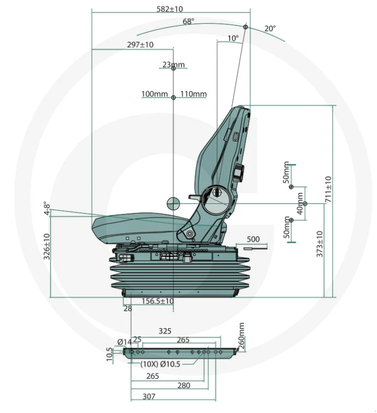 Sitz typu Fahrerstiz PROBOSS, Neumaschine v Hahnbach (Obrázek 2)