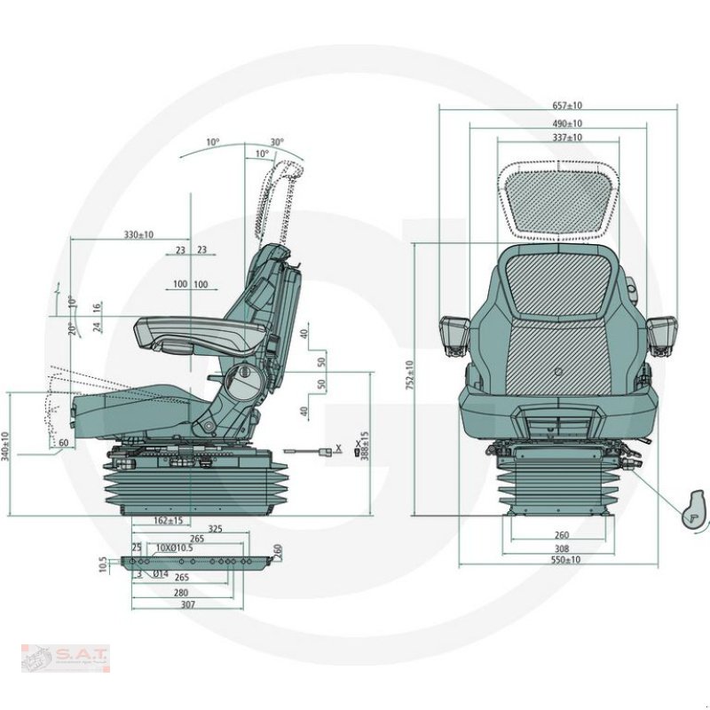 Sitz a típus Sonstige PROBOSS Profiluftsitz Fendt-Steyr-NH-Case-Deutz-, Neumaschine ekkor: Eberschwang (Kép 12)