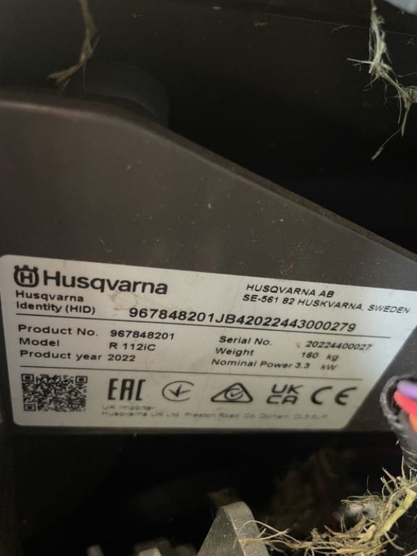 Sitzrasenmäher des Typs Husqvarna RIDER112IC, Gebrauchtmaschine in Hasselt (Bild 11)