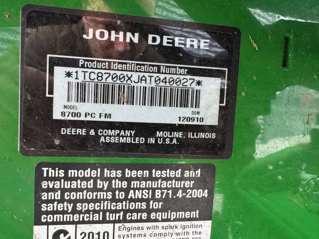 Sitzrasenmäher des Typs John Deere 8700, Gebrauchtmaschine in Næstved (Bild 7)