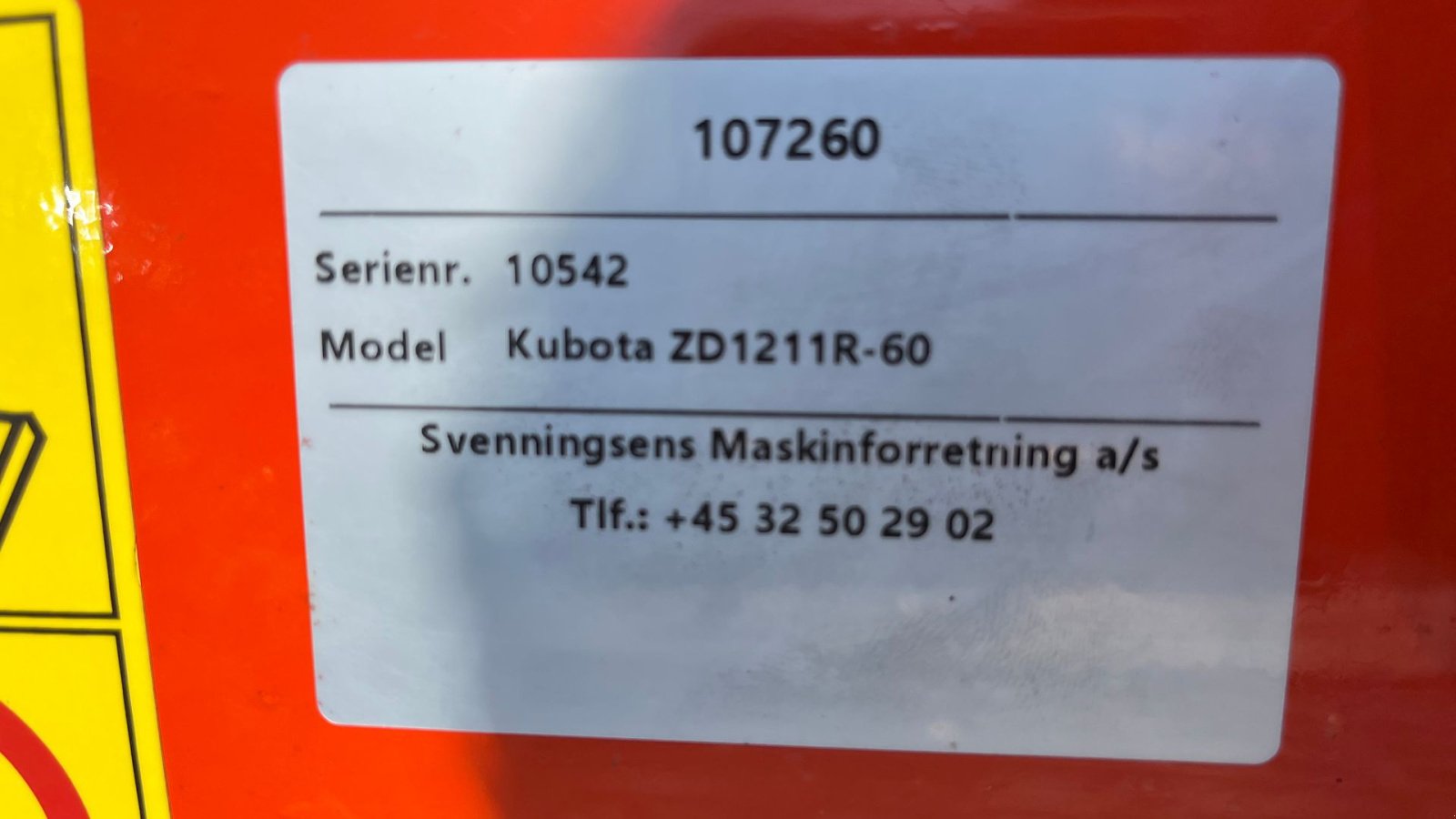 Sitzrasenmäher typu Kubota ZD1211 Kubota ZD1211 ZeroTurn, Gebrauchtmaschine v Rønnede (Obrázek 13)