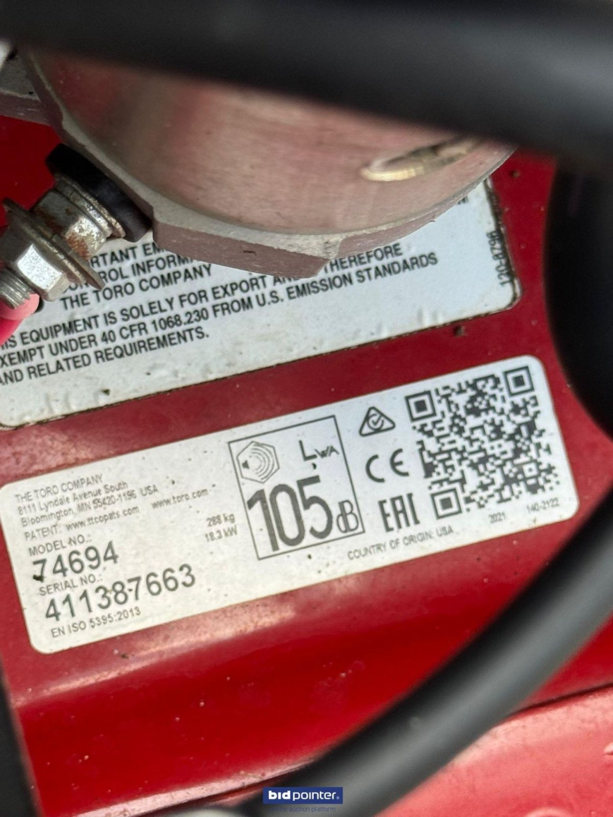 Sitzrasenmäher Türe ait Toro Zero turn model 74694, Gebrauchtmaschine içinde Deurne (resim 4)