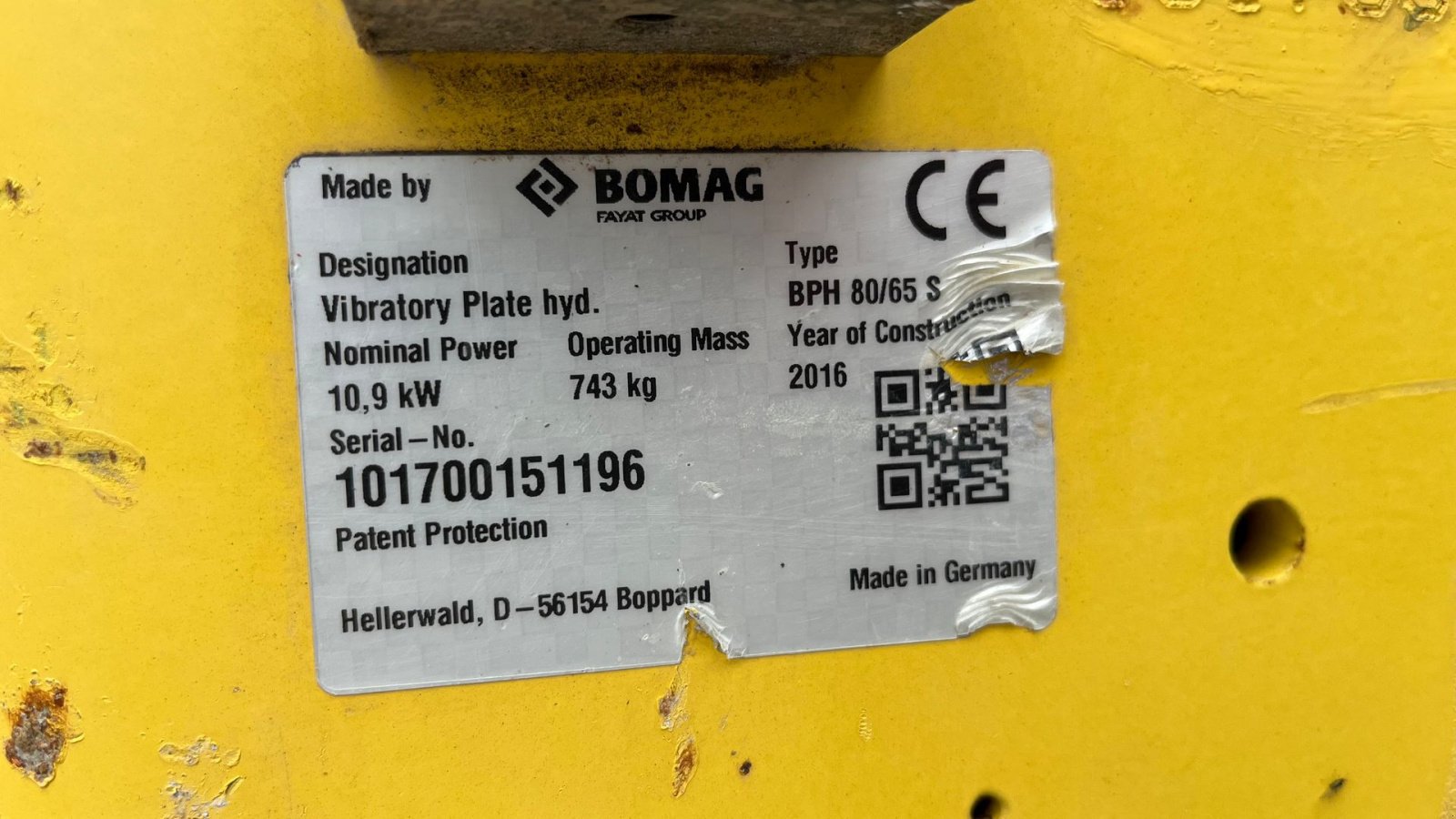 Sonstige Bagger & Lader of the type Bomag 80/65s Fjernstyret 740kg diesel pladevibrator, Gebrauchtmaschine in Rønnede (Picture 12)