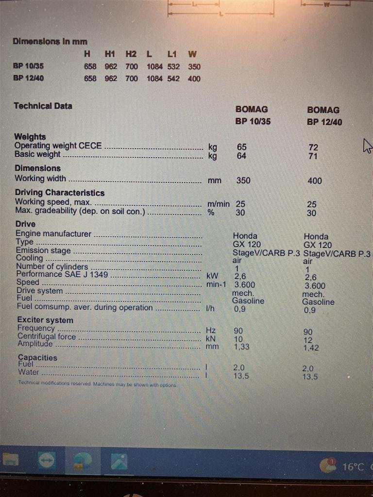 Sonstige Bagger & Lader of the type Bomag BP 12/40 Kan udstyres med vandtank og spredebom, Gebrauchtmaschine in Roslev (Picture 16)