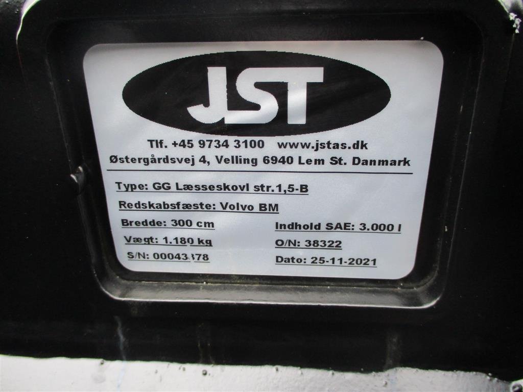 Sonstige Bagger & Lader typu JST Læsseskovl med volvoskifte 3m3 3m bred Med pileskær og bagkant, Gebrauchtmaschine w Lintrup (Zdjęcie 7)