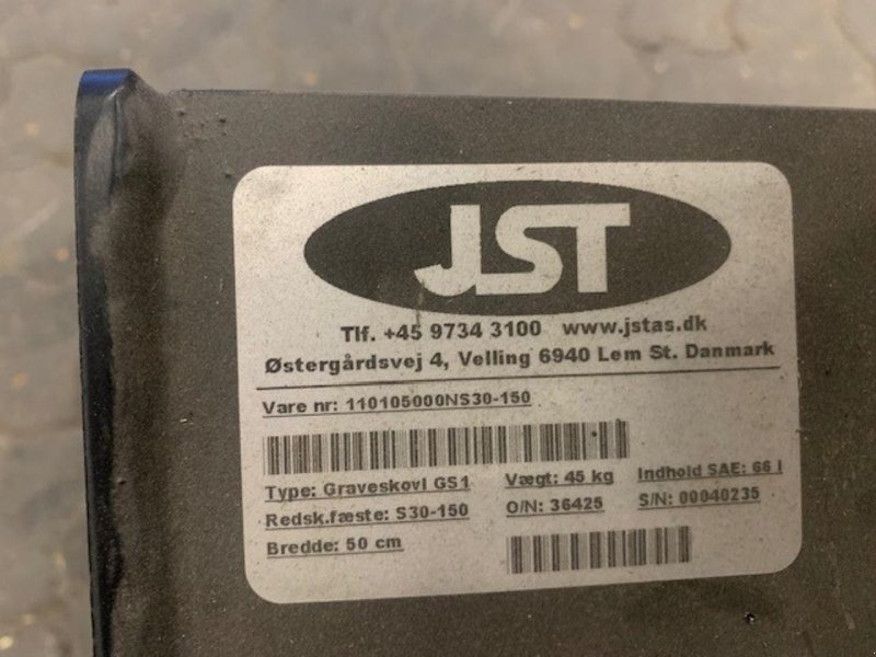 Sonstige Bagger & Lader van het type JST SKOVL B50 S30-150, Gebrauchtmaschine in Jelling