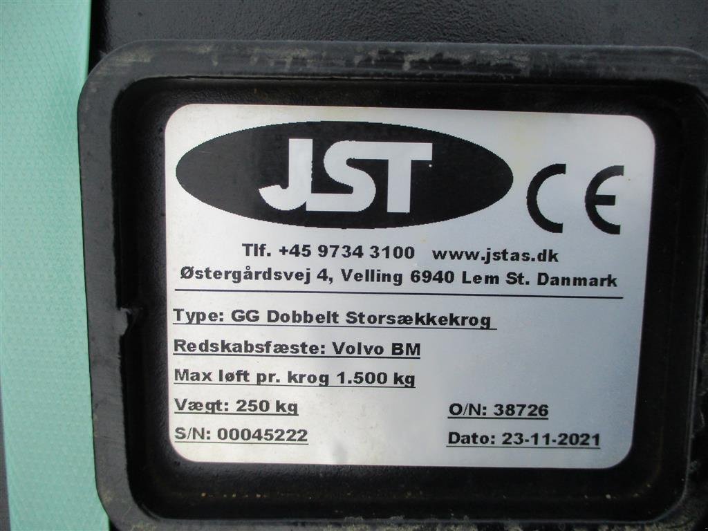 Sonstige Bagger & Lader типа JST Storsækkekrog Dobbelt model med 1500kg løftekap., Gebrauchtmaschine в Lintrup (Фотография 4)