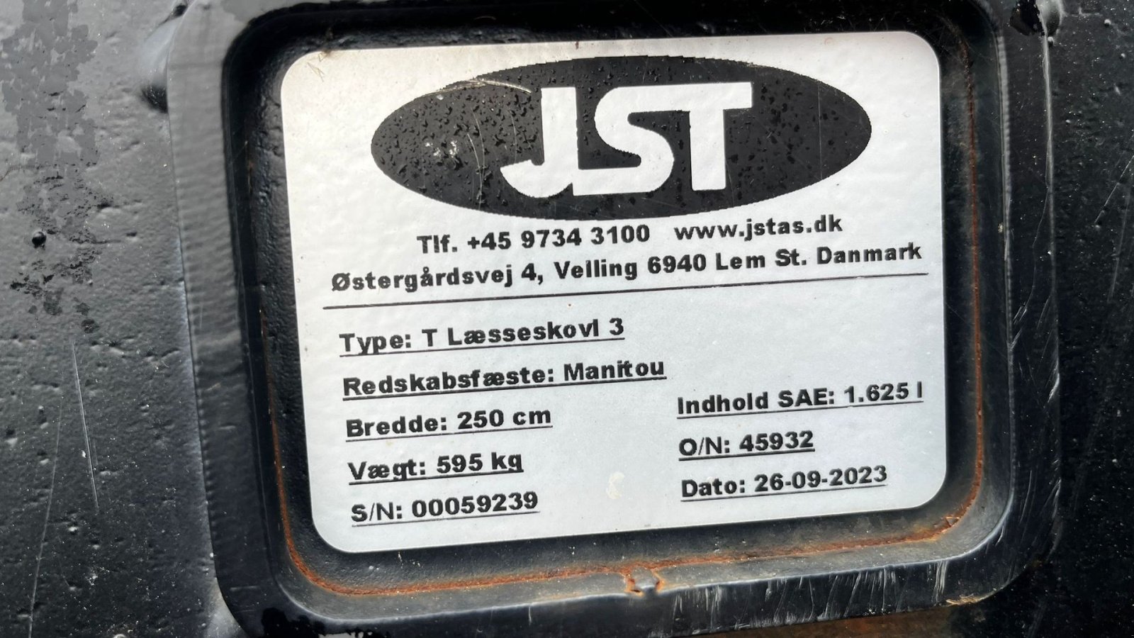 Sonstige Bagger & Lader a típus JST T læsseskovl 3 M. Manitou ophæng, Gebrauchtmaschine ekkor: Bredsten (Kép 3)