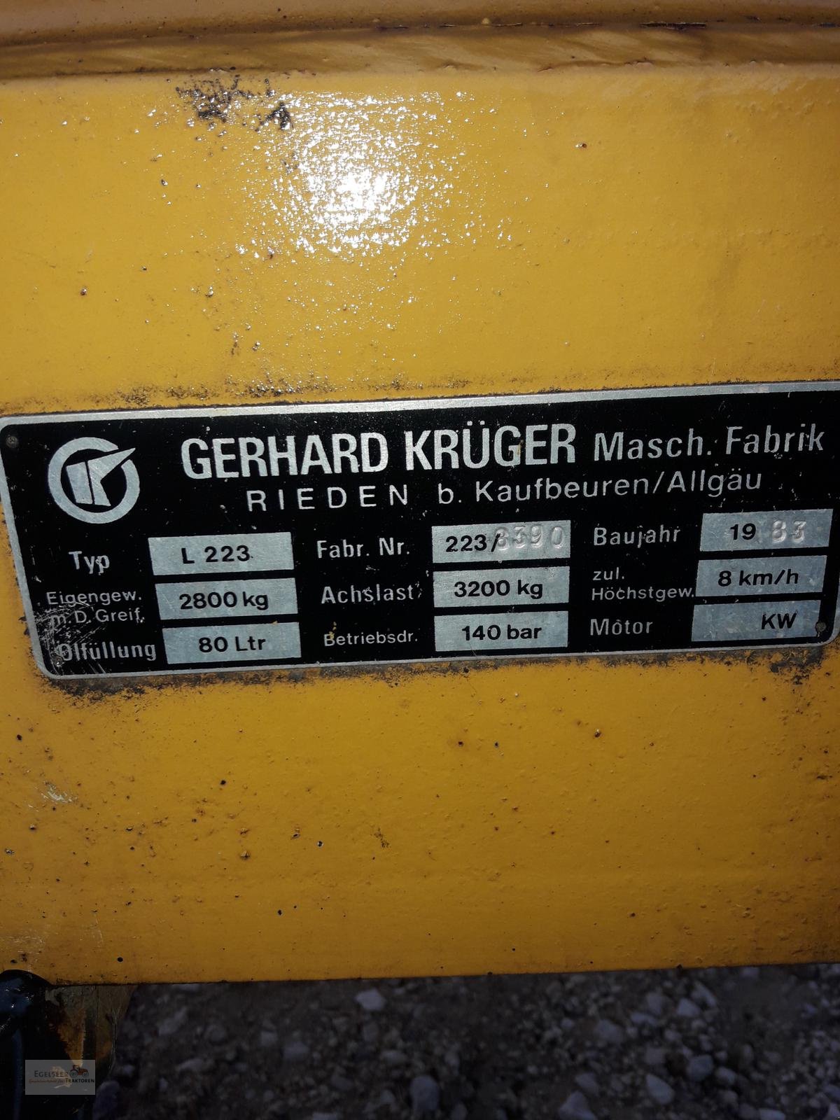 Sonstige Bagger & Lader typu Krüger L223, Gebrauchtmaschine w Fürth / Burgfarrnbach (Zdjęcie 6)