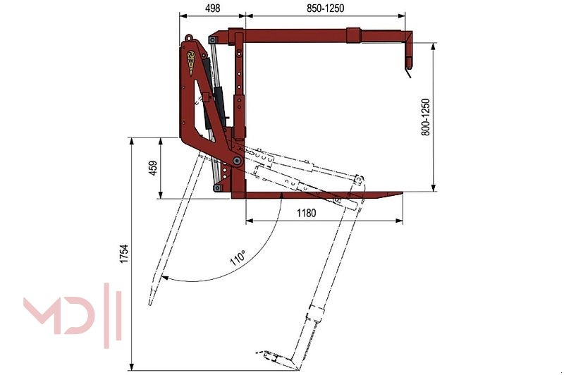 Sonstige Bagger & Lader des Typs MD Landmaschinen WI Vornüber-Kippgerät für Teleskoplader, Neumaschine in Zeven (Bild 3)