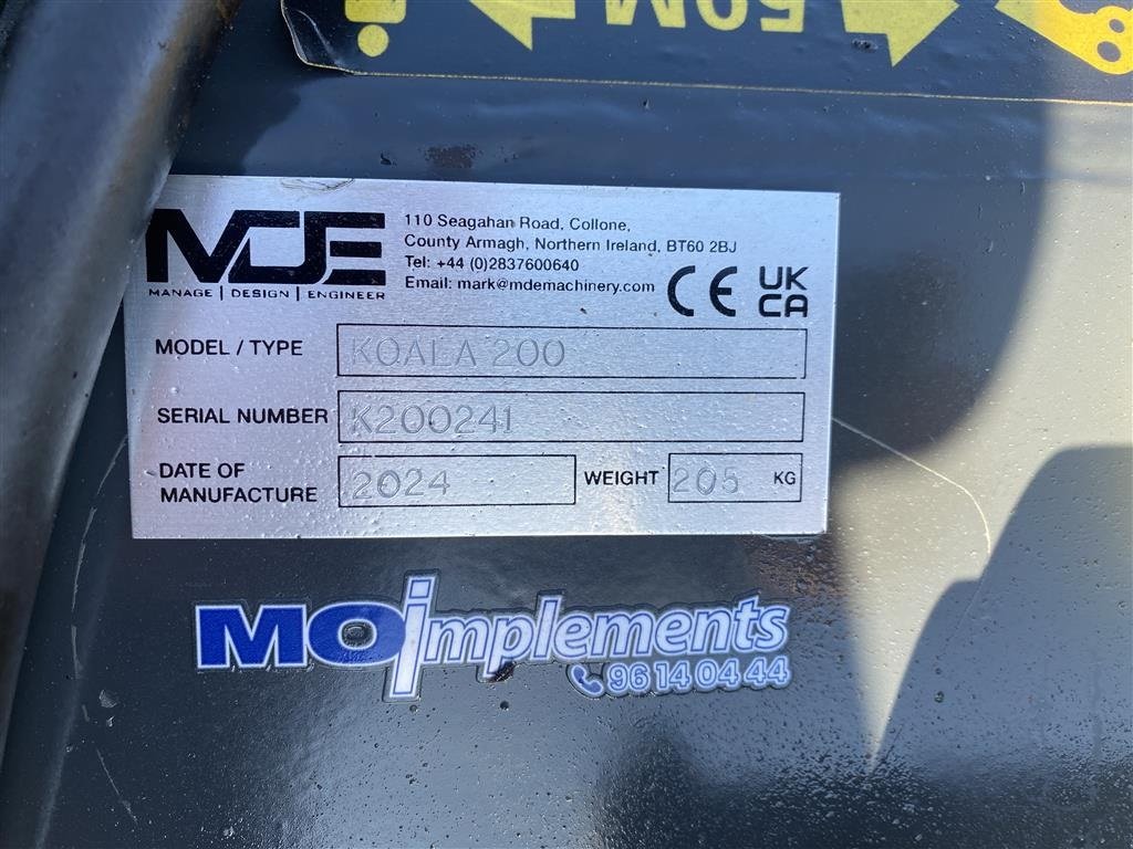 Sonstige Bagger & Lader Türe ait MDE Koala 200 demo, Gebrauchtmaschine içinde Holstebro (resim 3)
